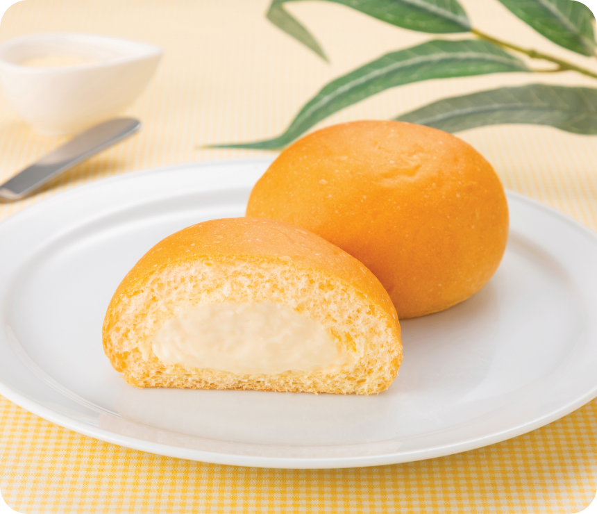 冷やして食べる金のクリームパン カスタード